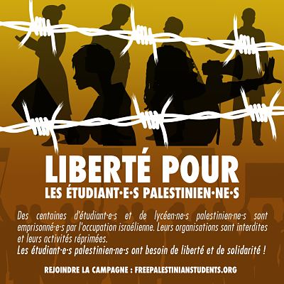 Lancement de la campagne internationale pour la libération des étudiant•e•s palestinien•ne•s